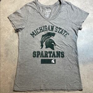Juniors by Gen-2 women’s V-neck short sleeve Michigan State Spartans T-shirt. L